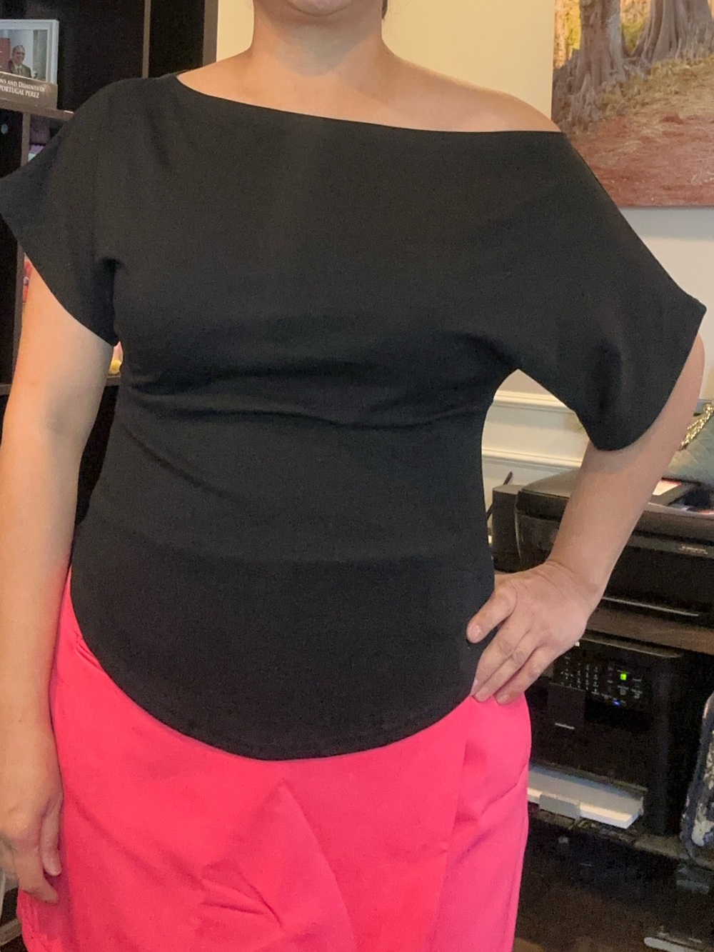 Women’s Off-Shoulder Black Top - Short Sleeve from Shanaa Bangkok up to XL